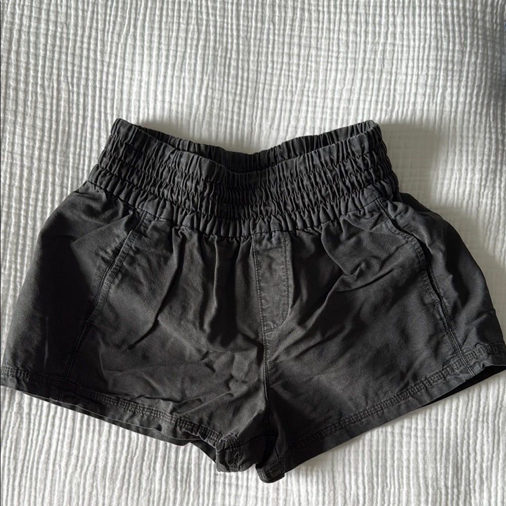 Aerie Black Elastic Waist Shorts